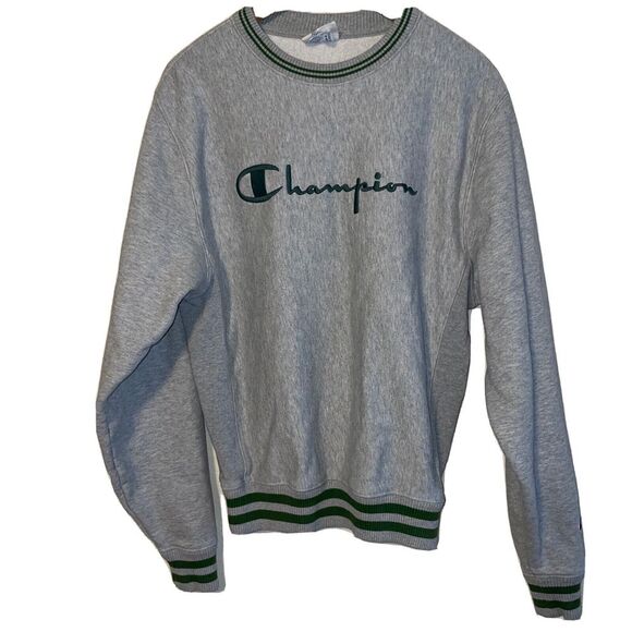 Champion Reverse Weave Sweatshirt Mens Medium Gray Pullover Small‎ 21.5x26.5 - Picture 1 of 4